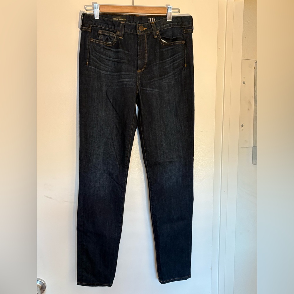 J. Crew Midrise Toothpick blue Jeans, 30R